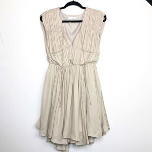WILLOW Jane Taupe pleated mini dress
